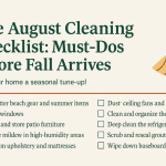 The August Cleaning Checklist: Must-Dos Before Fall Arrives